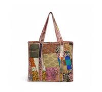 INDACORIFY Indian Handmade Patchwork Bag, Hand Stitched Quilted Market Stylish Tote Bag, Handmade Printed Shopping Hippie Shoulder Bag