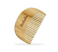 Indalo Pure Neem Wood Beard Comb with Wide Tooth for Effective Grooming and Styling | Pocket Size Beard Comb | Non-Toxic, & Eco-Friendly