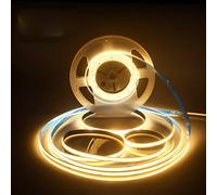 INDARUN Cob Led Strip Light Warm White 3000K 12V, 5M Led Tape Light 320LEDs/Meter for Home Decoration