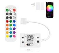 INDARUN WiFi Smart RGBW Led Strip Light Controller + Remote Control 24 Keys Wireless for Multicolor Strip Lights, Compatible with Android/iOS Work with Alexa/Google Home