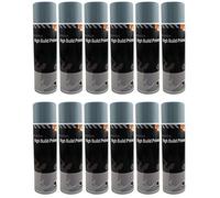 INDASA 12 x Dark Grey High Build Acrylic Based Primer 500ml Aerosol- Excellent Adhesion
