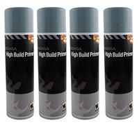 INDASA 4 x Grey High Build Acrylic Based Primer 500ml Aerosol Excellent Adhesion