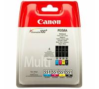 Canon CLI-551 BK/C/M/Y Ink Cartridge + Photo Paper Value Pack