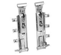 INDAUX TRASER-6 Pair of Adjustable Invisible Hangers for Suspended Furniture - DIN 68840 Certified - Nickel Material - 65kg Load Capacity - Easy Installation - Complete Assembly Kit