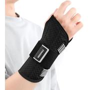 INDEEMAX Copper Carpal Tunnel Wrist Brace Night Support for Pain Relief, Adjustable Wrist Support Splint for Tendonitis, Sprain, Strain, Right Hand Brace for Arthritis (Grey/Black,L/XL)