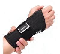INDEEMAX Copper Carpal Tunnel Wrist Brace Night Support for Pain Relief, Adjustable Wrist Support Splint for Tendonitis, Sprain, Strain, Right Hand Brace for Arthritis(Grey/Black,S/M)