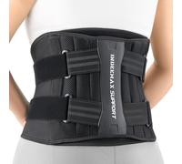 INDEEMAX Lower Back Support Belt with 7 Support Strips for Man Women, Ergonomic Back Brace for Sciatica Scoliosis Pain Relief, Breathable Lumbar Support for Daily Work with 3D Soft Pad, L