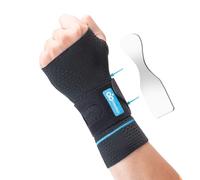 INDEEMAX Wrist Support with Removable Metal Splint and Compression Stap, Carpal Tunnel Wrist Splint for Pain Relief, Arthritis, Tendonitis, Breathable Wrist Brace Fits Man and Woman,Left Hand,L