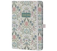 Indeme 2026 Diary - 2026 Diary A5 Week to View from Jan. 2026 to Dec. 2026, DIARY 2026 with Pen Loop, 21.5 x 15.5 x 1.5 cm, Green