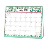 Indeme Desk Calendar 2026-2027 UK, 18 Months from July 2026 to December 2027 Academic Year for Students, Teachers, and Professionals,Thick Stand,Memo-6 Floral Patterns 25.2 x 24.3 x 1.5