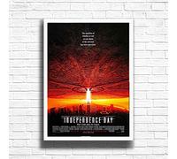 Independence Day, 90s Movie Print Vintage Nostalgic Film Poster, A4 and A3 Size Frame Options, Great Home, Pub, Café, Bar Decoration Wall Art Print, House gift for movie lovers (A3 Framed (White))