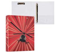 Independence Day A helicopter 1 and 1/2 inch notebook binders 3 rings with pockets pack of 1/2 office binder 200 sheets