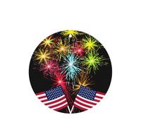 Independence Day America Flag Fireworks Printing 10 Pieces Air Freshener Car Hanging Cards Air Freshener Sheets With Rope For Cars Home