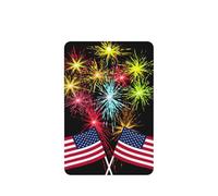 Independence Day America Flag Fireworks Printing 10 Pieces Air Freshener Car Hanging Cards Air Freshener Sheets With Rope For Cars Home