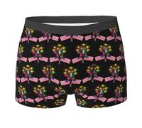 Independence Day America Flag Fireworks Printing Men'S Boxer Briefs Stretch Material Moisture Wicking Underwear For Men S-2xl Fit Any Body Black