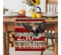 Independence Day American Flag Table Runner 72 Inches Long,Table Runners Kitchen Dining Tables Decoration for Home Party Decor, 1176-2026 250th Anniversary Tables Runner Wedding Dresser Scarf