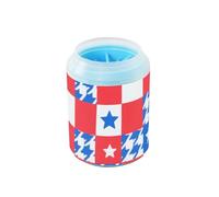 Independence Day Buffalo Stars Portable Dog Foot Cleaner Cup Soft Silicone Bristles Pets Feet Cleaning Kit for Small Medium Dogs & Cat Breeds