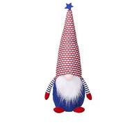 Independence Day Faceless Gnome Doll 33cm - Handcrafted Non-Woven Patriotic Elf Ornament, 4th of July Holiday Decor, Lucky Swedish Tomte Figurine