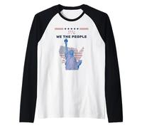 Independence Day Fourth of July We The People 1776 Raglan Baseball Tee