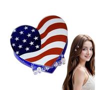 Independence Day Hair Clip Red White Blue Patriotic Headdress | Red White And Blue Claw Clip for Holiday Festival Celebrations Daily Casual For My Girlfriend