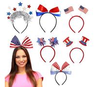 Independence Day Headband, 4th of July Accessories | Party Supplies Headbands, 4th of July Patriotic Hair Hoop 7 - for Party, Parade, Memorial, Independence Day, Veterans, Election