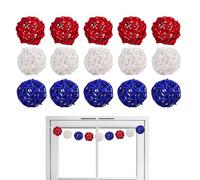 Independence Day Rattan Decoration, Shaped Rattan Decoration - Patriotic Decorations Versatile, Red White And Blue Vase Filler For Home, Independence Day
