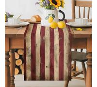 Independence Day Retro USA Flag Table Runner 70 Inches Long,Table Runners Kitchen Dining Tables Decoration for Home Party Decor, July 4th Stripes and Stars Tables Runner Wedding Dresser Scarf