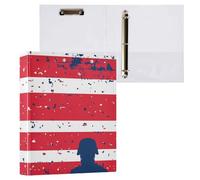 Independence Day Soldier 1 and a half inch binders three rings with pockets 1/2 pack different binders hard cover