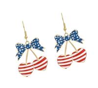 Independence Day Theme Earrings Geometric Earring Unique Accessory Casual Formal Suitable for Fashion Women Sparkling Crystal