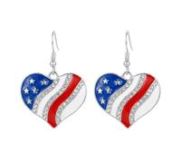 Independence Day Themed Earrings Fashion Jewelry Accessory Suitable for Various Outfits Americans Flag Earrings