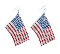 Independence Day Themed Earrings Fashion Jewelry Accessory Suitable for Various Outfits Americans Flag Earrings