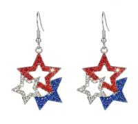 Independence Day Themed Earrings Fashion Jewelry Accessory Suitable for Various Outfits Americans Flag Earrings
