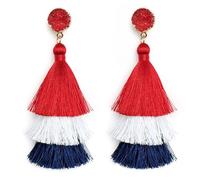 Independence Day Themed Earrings Fashion Jewelry Accessory Suitable for Various Outfits Comfortable Student Earrings