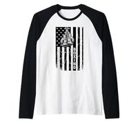Independence Day USA Flag Boxing Patriotic Boxer Raglan Baseball Tee