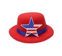 Independence Days Theme Hair Clip For National Day Celebration Small Top Hat Party Wear Pet Hairpin Patriotic Headpiece Independence Day Hair Clip