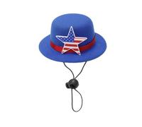 Independence Days Theme Hair Clip for National Day Celebration Small Top Hat Party Wear Pet Hairpin Patriotic Headpiece