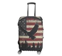 Independence Eagle U.S.A. Flag Luggage Cover for Suitcase Protector Washable L