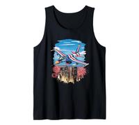 Independence Fighter Jet American Flag for Veterans Citizen Tank Top