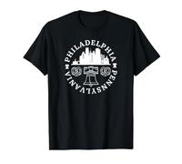 Independence Hall Philadelphia Pennsylvania Philly Pretzel Value Graphic T-Shirt, Men, Black, M
