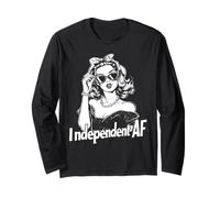 Independent AF Women Empowerment Badass Pin Up Girl Long Sleeve T-Shirt