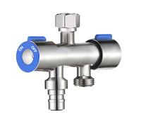 Independent Double Outlet Chrome-plated Brass Shut-off Valve with Double Control