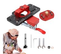 Independent Flush Hinge Mold - Adjustable Hole Punch Attachment for Woodworking | Hardware Jigs To Drill Holes | For Projects In Workshops Factories Garage And Carpenter