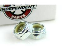 Independent Kingpin Nuts Silver For Skateboard Longboard Trucks 2 Pc Set