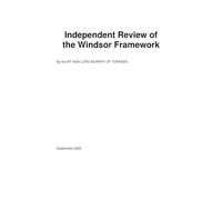 Independent Review of the Windsor Framework 04/09/2025