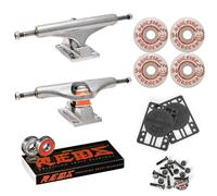 Independent Skateboard Trucks 139 Mid + 54mm Spitfire Burners Wheels, Bones Bearings