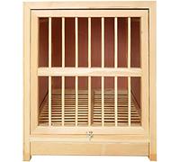 Independent Solid Wood Bird Cage, Pull-out Manure Tray Pigeon Cage, Upturned Door Pigeon Nest Box, Stackable And Easy To Install(Natural)