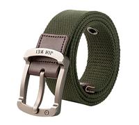 Independent Trucks Belt Mens Adult Unisex Canvas Quick Release Buckle Outer Belt Men's Outdoor Training Belt 1 Pant (Army Green, XL)