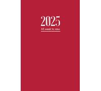 Independently Published 2025 Diary: A5 Week To View | Perfect For Appointments, Reminders, Scheduling | Red Cover Design