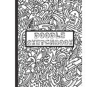 Independently Published Doodle Sketchbook: Large Black Notebook for Drawing, Sketching or Doodling - 8.5" x 11" - 111 Blank Matte Pages