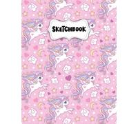 Independently Published Sketchbook: Pretty Magical Unicorn Sketch Book for Drawing: Bleed Proof Art Sketch Book, 8.5 x 11, Pink, Glossy Paper, 80lb